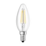 Ledvance Classic LED E14 Kerze Fadenlampe Klar 4W 470lm - 827 | Ersatz für 40W