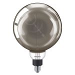 Philips Classic LED Globe E27 200mm Fadenlampe Smoke 6.5W 200lm - 818 Extra Warmweiß | Dimmbar - Ersatz für 20W