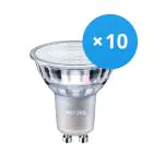 Mehrfachpackung 10x Philips MASTER Value LED Spot GU10 PAR16 4.9W 380lm 60D - 940 Kaltweiß | Höchste Farbwiedergabe - Dimmbar - Ersatz für 50W