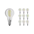 Mehrfachpackung 10x Osram Retrofit LED E14 Kugel Fadenlampe Klar 4W 470lm - 840  | Ersatz für 40W