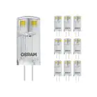 Mehrfachpackung 10x Osram Parathom LED Pin G4 0.9W 100lm - 827  | Ersatz für 10W