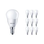 Lot 10x Philips Corepro LED Lustre E14 Boule Dépolie 5W 470lm - 827 Blanc Très Chaud | Équivalent 40W