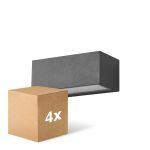 Lot 4x D'Lite Bello Applique Murale Noir Up & Down 12W 850lm - 830 | IP54