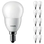 Lot 10x Philips Corepro LED Lustre E14 Boule Dépolie 2.8W 250lm - 827 Blanc Très Chaud | Équivalent 25W