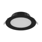 Spot Encastrable LED Plat Noir 21W 2400lm - 827-830-840 CCT | 213mm - Diamètre 195mm