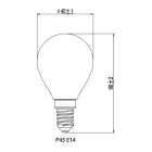 LED E14 Boule Filament Claire 4.5W 470lm - 827 | Dimmable - Remplacement 40W